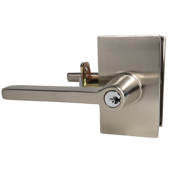 Emtek Helios Lever Right Hand 2-3/8 in Backset Strike Keyed Entry for 1-1/4 in to 2-1/16 in Door 5123HLOUS15RH.RLS - main